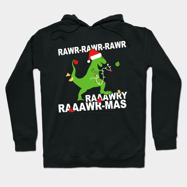 Rex Christmas Funny dinosaur xmas Gift Hoodie by dennex85